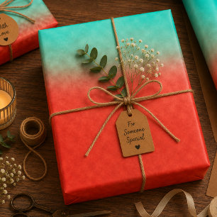 Hoja De Papel De Regalo Memoria del Cielo de Coral