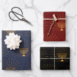 Hoja De Papel De Regalo Menorah ilumina la celebración de Hanukkah<br><div class="desc">Menorah ilumina la celebración de Hanukkah Envolviendo hojas de papel</div>