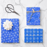 Hoja De Papel De Regalo Menorah Stars Colorful Clouds Rainbow Hanukkah<br><div class="desc">Espero que te guste este paquete de variedades de papel hecho a mano. Revisa mi tienda por muchos más colores y patrones y hazme saber si quieres algo personalizado.</div>
