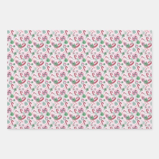 Hoja De Papel De Regalo Menta de pimienta (Anverso 2)