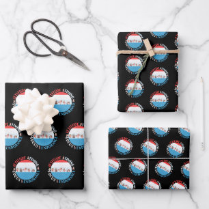 Hoja De Papel De Regalo Mentalidad de Jugador de Béisbol - Rojo Blanco Azu