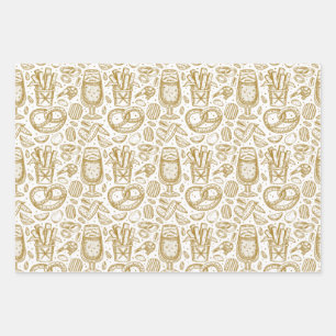 Hoja De Papel De Regalo Menú de alimentos de Oktoberfest