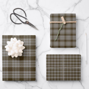 Hoja De Papel De Regalo Menzies Brown Tartan Scottish Plaid
