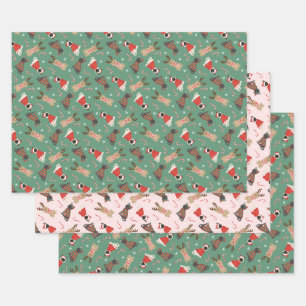 Hoja De Papel De Regalo Meowy Navidades Cats