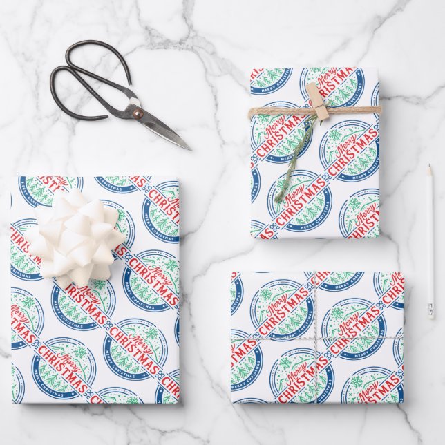 Hoja De Papel De Regalo Merry Christmas 2 (Anverso)