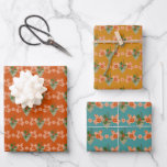 Hoja De Papel De Regalo Merry Christmas Floral Pigeon con corazón<br><div class="desc">Dibujé a las dos palomas florales con un corazón para desear más amor y paz en el mundo.</div>
