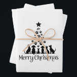 Hoja De Papel De Regalo Merry Christmas Paw Tree Dog Lover Cat Lover Mamá<br><div class="desc">Merry Christmas Paw Tree Dog Lover Cat Lover Mamá</div>