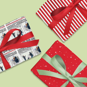 Hoja De Papel De Regalo Merry Christmas Photo Newspaper