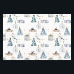 Hoja De Papel De Regalo Merry Christmas vintage acuarela del globo<br><div class="desc">Feliz Navidad vintage acuarela árbol de globo regalo de invierno</div>