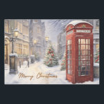 Hoja De Papel De Regalo Merry Christmas Vintage Telepoth<br><div class="desc">Ilustracion navideño vintage</div>