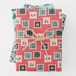 Hoja De Papel De Regalo Merry Holly Days Mix Wrapping Paper Sheets
