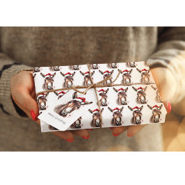 Hoja De Papel De Regalo Merry Little Navidad Donkey