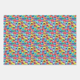 Hoja De Papel De Regalo Mezcla Colorida Tema