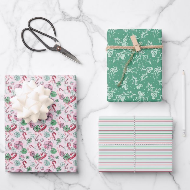 Hoja De Papel De Regalo Mezcla de celebración dulce (Anverso)