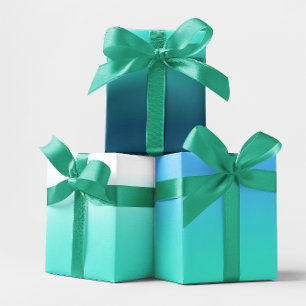 Hoja De Papel De Regalo Mezcla de ombre de azul turquesa y azul cielo con