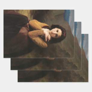 Hoja De Papel De Regalo Mignon Innocence of Adolescent Chica, Bouguereau