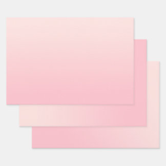 Hoja De Papel De Regalo Minimalista Moderno Gradiente Rosa Pastel