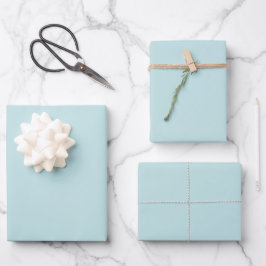 Hoja De Papel De Regalo Minimalista pálido aqua azul sólido liso elegante
