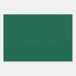 Hoja De Papel De Regalo Minimalista y versátil de color verde sólido moder