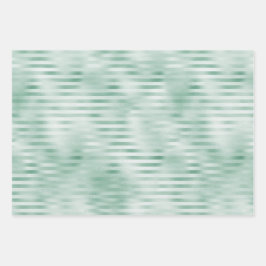 Hoja De Papel De Regalo Mint Blue Champagne bandas de oro