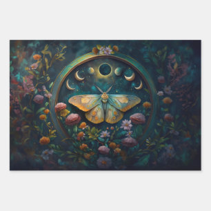 Hoja De Papel De Regalo Misterioso portal de Crepúsculo, fantasía floral m