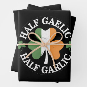 Hoja De Papel De Regalo Mitad gaélico mitad ajo irlandés italiano San Patr