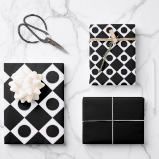 Hoja De Papel De Regalo Mod Retro 60's Black