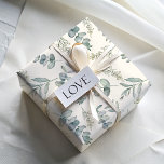 Hoja De Papel De Regalo Moda Boda de patrón de eucalipto azul turbio<br><div class="desc">Se trata de un diseño acuático de bonito inspirado en el eucaliputo y follaje creado para esos momentos especiales. Excelente para bodas,  aniversarios y más.</div>