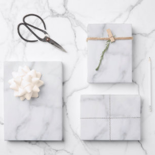 Hoja De Papel De Regalo Moda Boho del patrón de mármol blanco