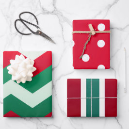 Hoja De Papel De Regalo Moda Chevron y vacaciones Polka-Dot