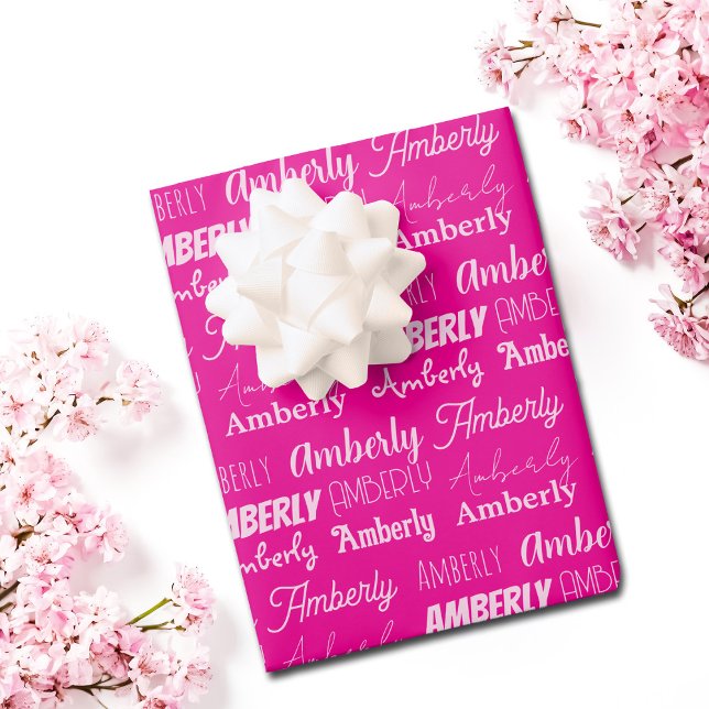 Hoja De Papel De Regalo Moda Chicas rosados calientes Cumpleaños Personali (Subido por el creador)