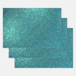 Hoja De Papel De Regalo Moda Elegante Purpurina azul azul azul Verde azula