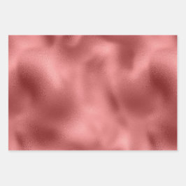 Hoja De Papel De Regalo Moda Glam Red Purpurina Stripes