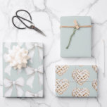 Hoja De Papel De Regalo Moda Mint Green White Hearts Bows Bridal Shower<br><div class="desc">Moda Mint Green White Hearts and Bows Birthday Bridal Shower Boda</div>