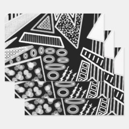 Hoja De Papel De Regalo Moda Negra Y Blanca De Runway Inspirada