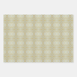 Hoja De Papel De Regalo Moda Oro Variado Patrón