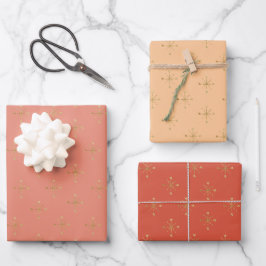 Hoja De Papel De Regalo Moda Red Peach Salmon | Navidades estrella de la n