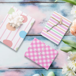 Hoja De Papel De Regalo Moda rosa moderna Pascua de 3