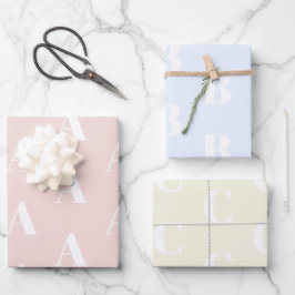 Hoja De Papel De Regalo Moda rubor rosa crema azul pálido personalizado mo