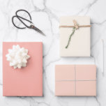 Hoja De Papel De Regalo Moda Tomas de color rosa pálido pálido suave de co<br><div class="desc">Conjunto de moda de tres hojas de papel envolvente en tonos suaves y macizos pastel de rosa.</div>