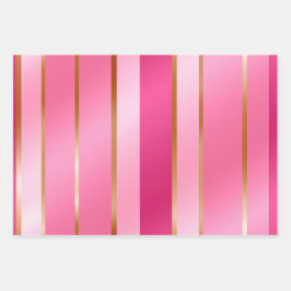 Hoja De Papel De Regalo Moda y elegante Rubor rosa y dorado