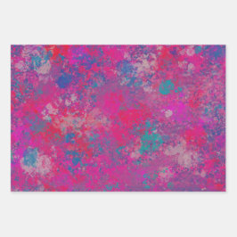 Hoja De Papel De Regalo Modelo de diseño de resumen de color en cascada