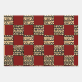 Hoja De Papel De Regalo Modern Checkerboard Geometric pattern 