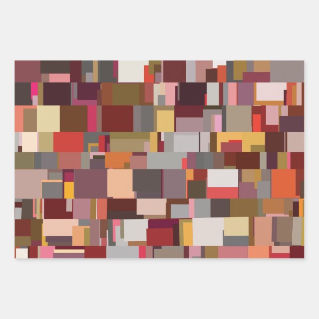 Hoja De Papel De Regalo Modern Geometric Fabric Design (Anverso)