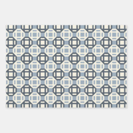 Hoja De Papel De Regalo Modern Quilt-Inspired Geometric Pattern