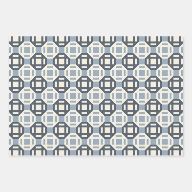 Hoja De Papel De Regalo Modern Quilt-Inspired Geometric Pattern (Anverso)