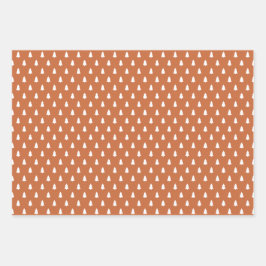 Hoja De Papel De Regalo Moderna casa de campo naranja quemado de vacacione