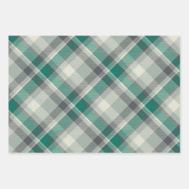 Hoja De Papel De Regalo Moderna Plaid Gingham Feliz Navidad