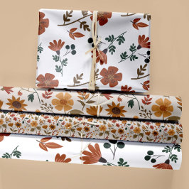 Hoja De Papel De Regalo Moderna vegetación floral Girly Gold Rust