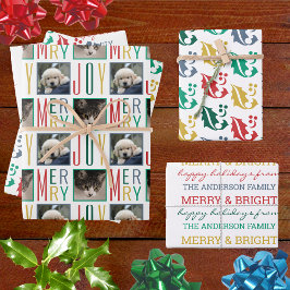 Hoja De Papel De Regalo Moderno Colores Vintage Multitud De Fotografías